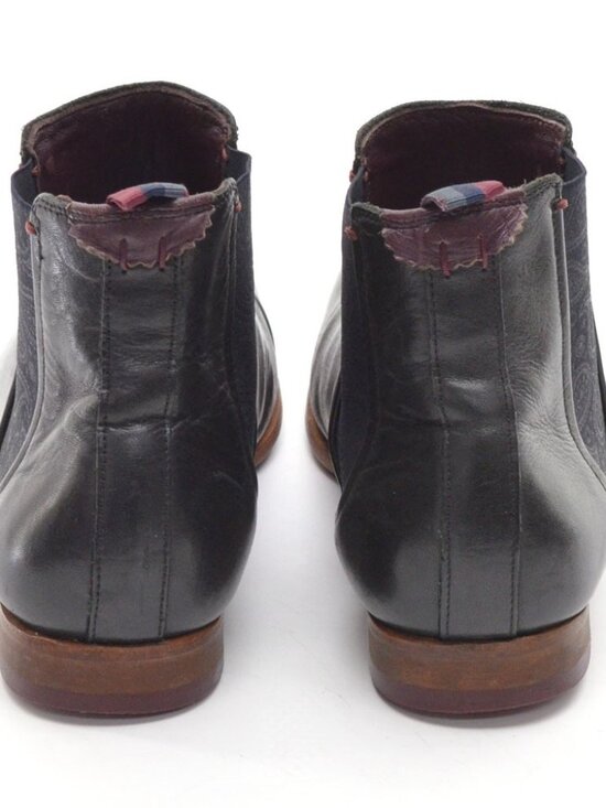 Men Ted Baker Whron Black Leather Chelsea Boot 43